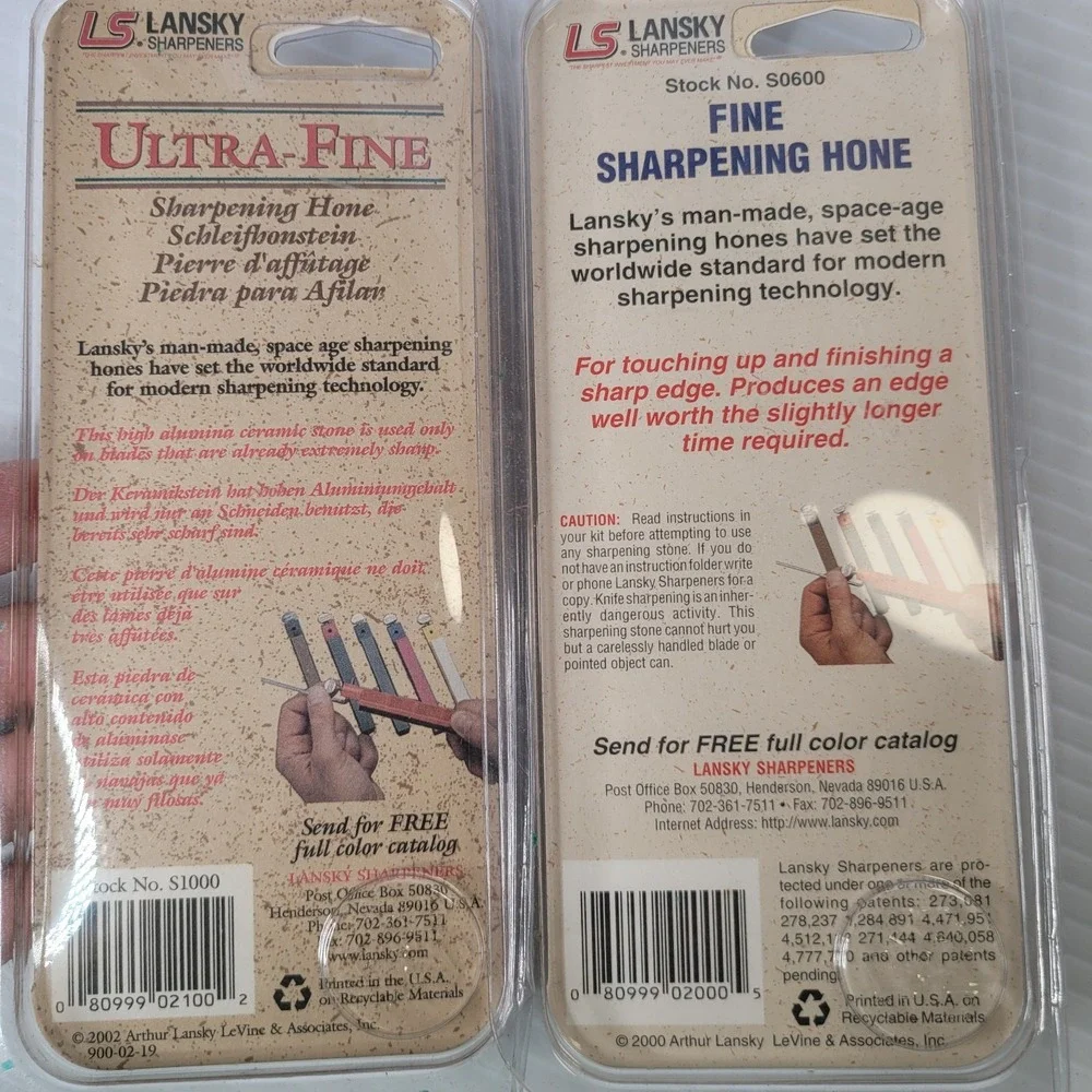 4 Lansky Sharpening Hone Knife Sharpener‎ Stones Ultra & Extra Fine & Coarse NEW